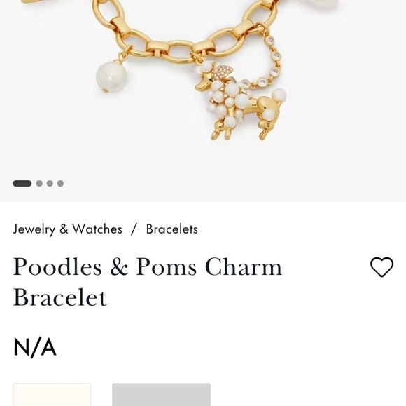 🔹️Kate Spade🔹️ Poodles & Poms Charm Bracelet NEW $178 (SOLD OUT)  ✨️🐕 - Picture 6 of 9